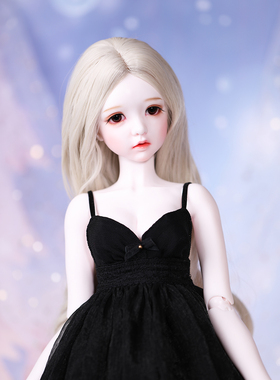 BJD娃娃SD娃娃〖娃衣〗1/3 女娃Emma 黑色纱裙吊带 套装
