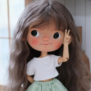 bjd娃娃8分大头娃皮皮 可爱小布sd娃娃bjd素体树脂裸娃化妆送手组