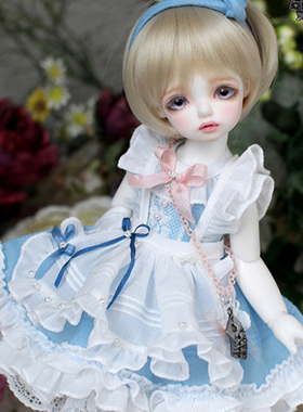 BJD娃衣 SD娃衣 1/4 1/6 1/3 蓝色洋装 套装 连衣裙 可定制尺寸