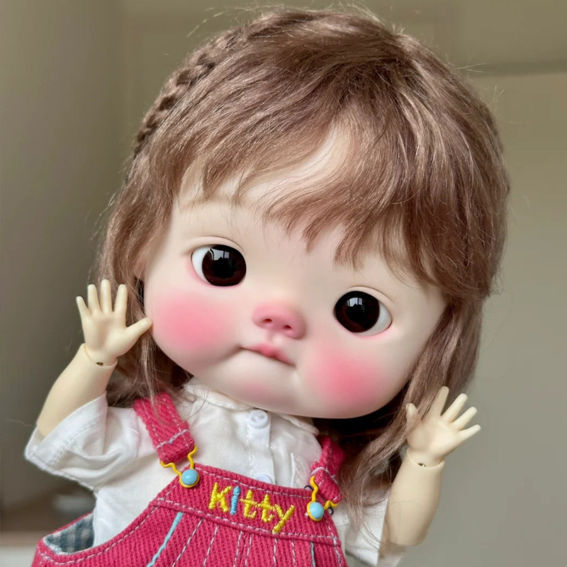 bjd正版娃娃小6分大头娃娃点点少点鱼小布娃娃bjd裸娃化妆