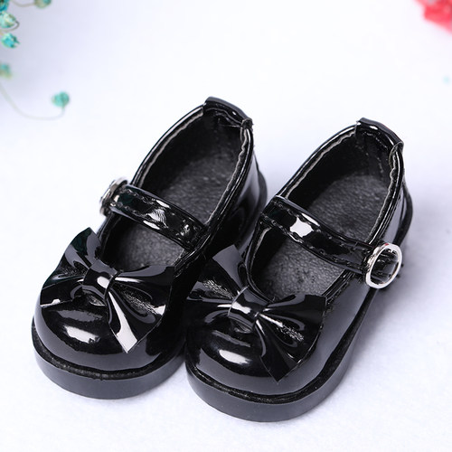 1/6BJD/SD娃娃 鞋子 黑色蝴蝶结单鞋 淑女娃鞋 高跟鞋 现货 闪发