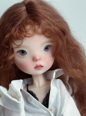 bjd娃娃6分 特体 蓝豆豆呆萌小布sd娃娃bjd素体树脂裸娃化妆 礼物