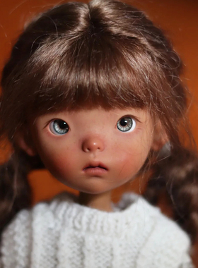 bjd娃娃bjd6分特体蓝豆豆呆萌小布sd娃娃bjd素体树脂裸娃化妆礼物