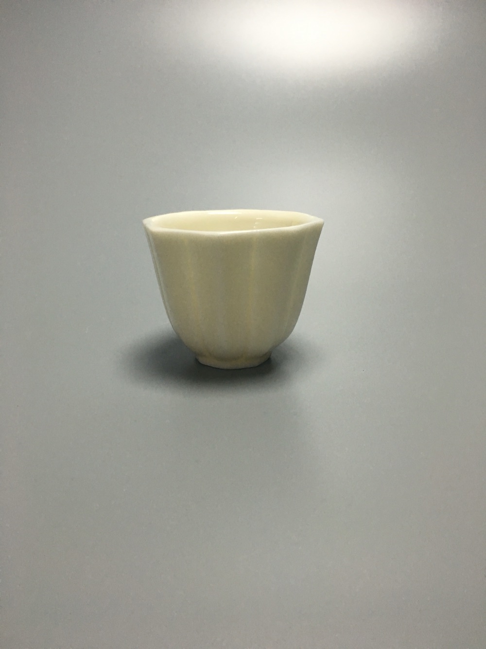 个人收藏 明代德化窑 白瓷八角杯 老件杯盏 老古董瓷器