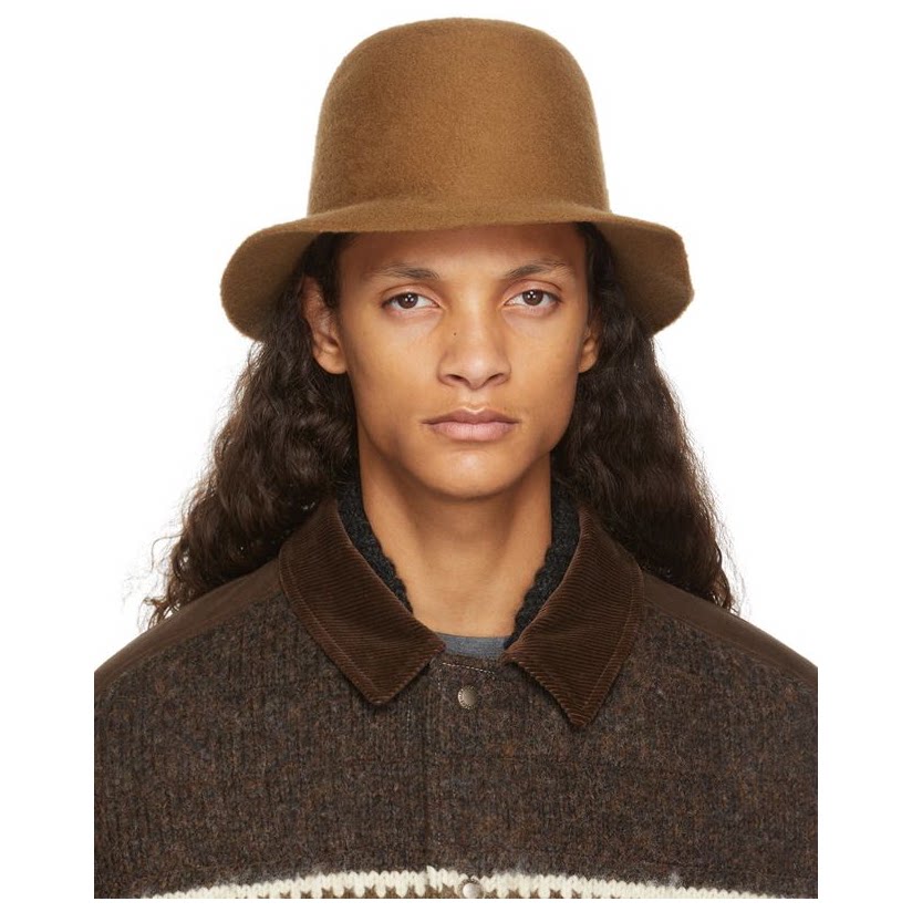 junya watanabe 渡边淳弥 驼色 script 渔夫帽男