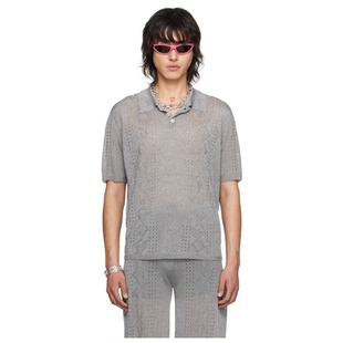 Serre Metallic Marine 银色 男 Polo 衫