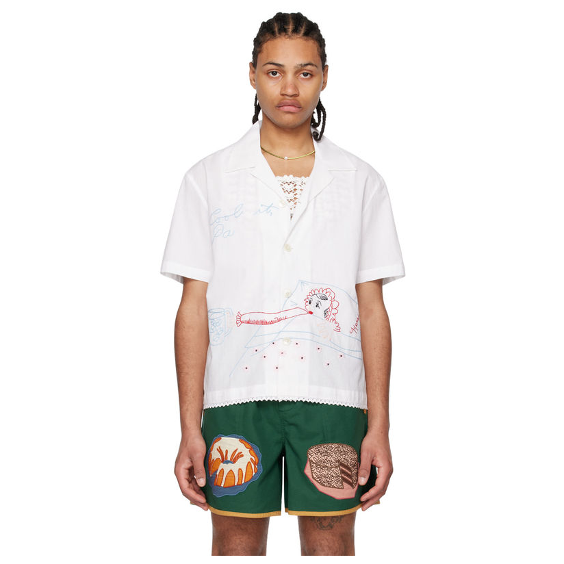 bode 白色 his  hers 衬衫男