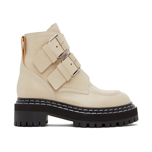 Sole Lug 米色 普罗恩萨·施罗 踝靴女 Buckle Schouler Proenza