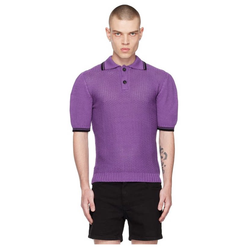 ernest w. baker 紫色双扣 polo 衫男