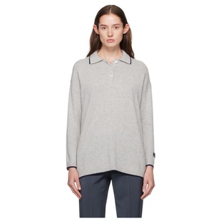 女 HommeGirls 灰色三扣 Polo 衫