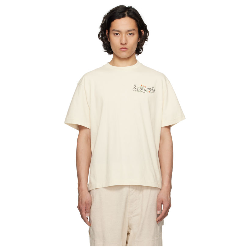STORY MFG. 灰白色 Grateful SS T 恤男