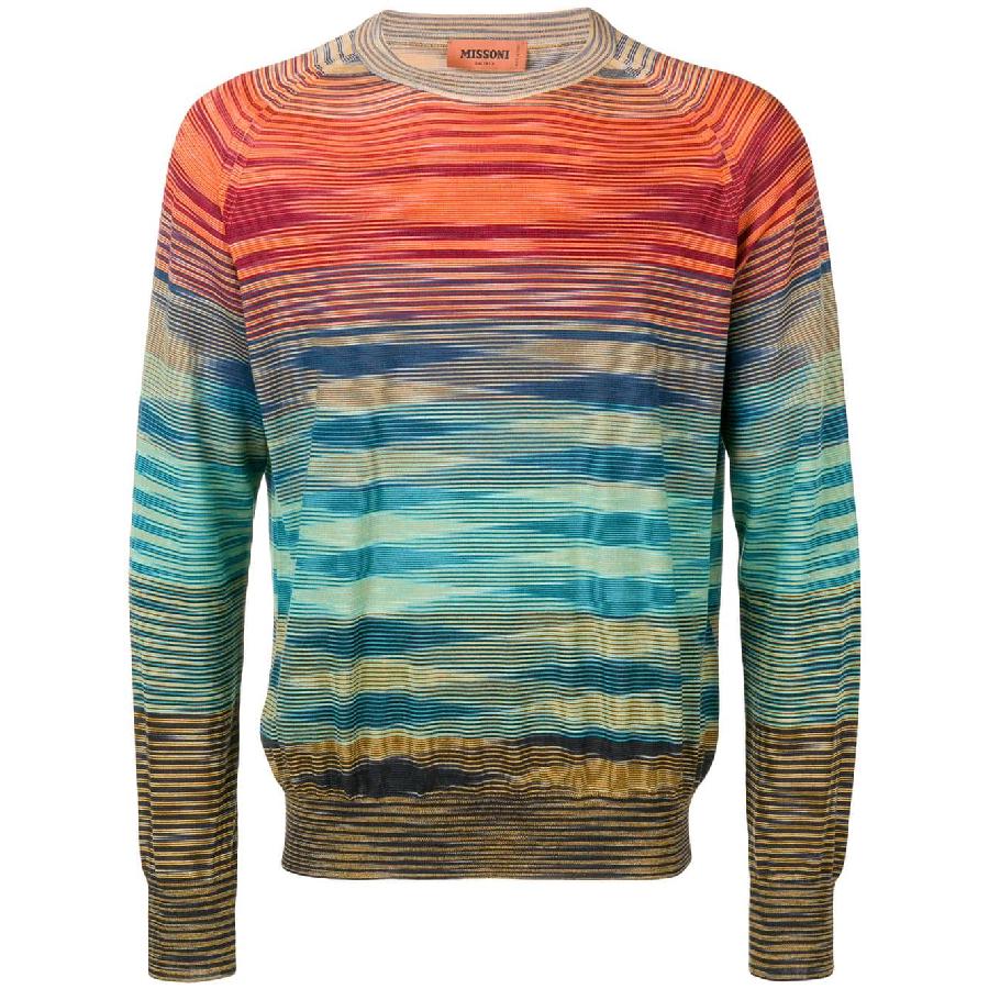 Giảm giá mua sắm Missoni / Missoni in áo len nam 2019 - Áo len thể thao / dòng may mẫu áo khoác mỏng đẹp