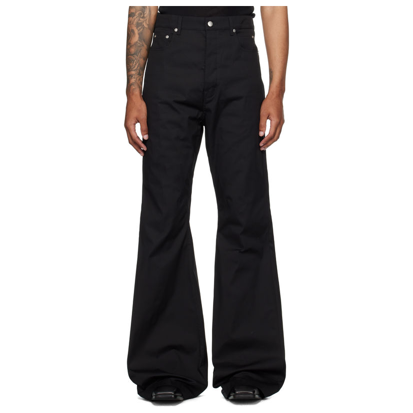 RICKOWENS 黑色 Concordians Bolan Bootcut 长裤男男裤舒适运