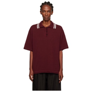 Polo Cotton Pointelle 女 衫 酒红色 CORDERA Organic