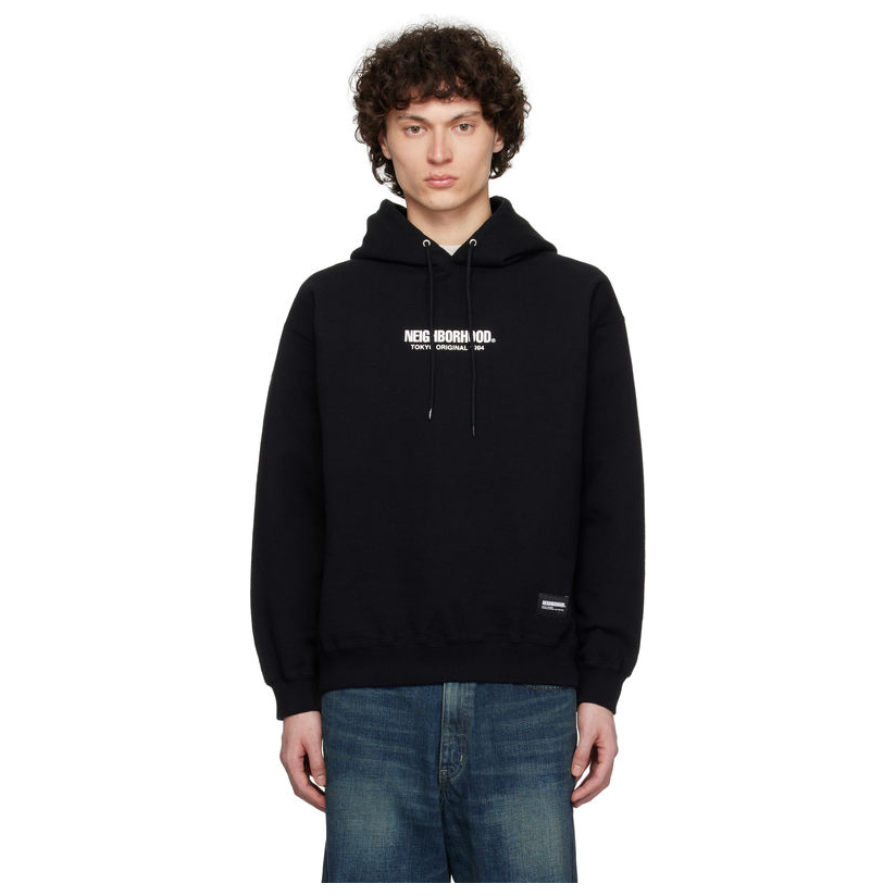 Neighborhood 黑色 Solid Sweat LS 连帽卫衣男