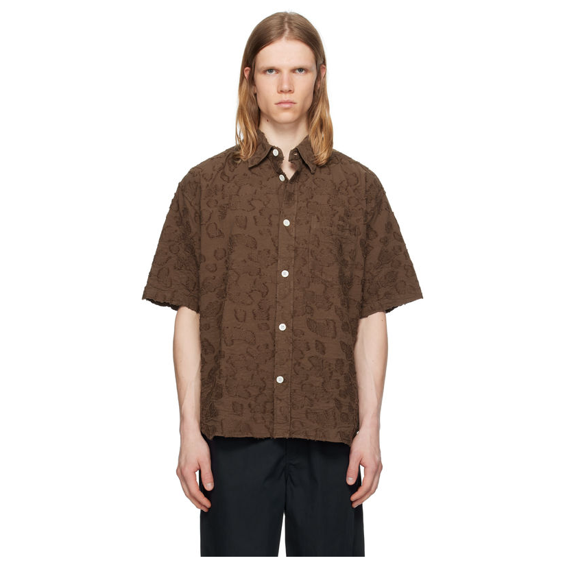 NORSE PROJECTS 棕色 Mo Oversized Fil Coupe 短袖衬衫男商务