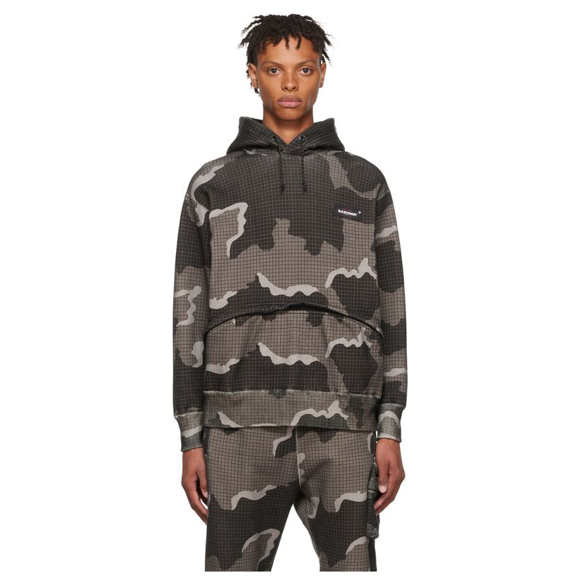 undercover 灰色 e联名连帽卫衣女 男