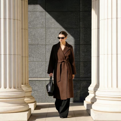 轻奢廓形慵懒风秋冬女士长款大衣