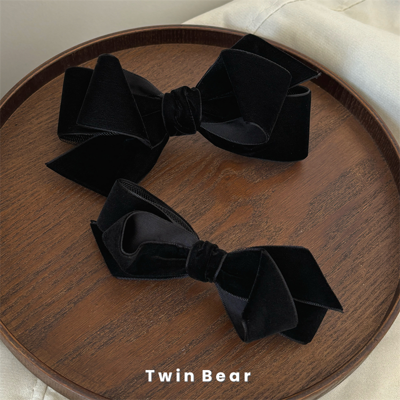 挺阔不会塌丝绒立体蝴蝶结马尾夹