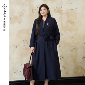 【华清引】美丽客栈清冷气质风衣中长款宽松高级外套原创高端大码