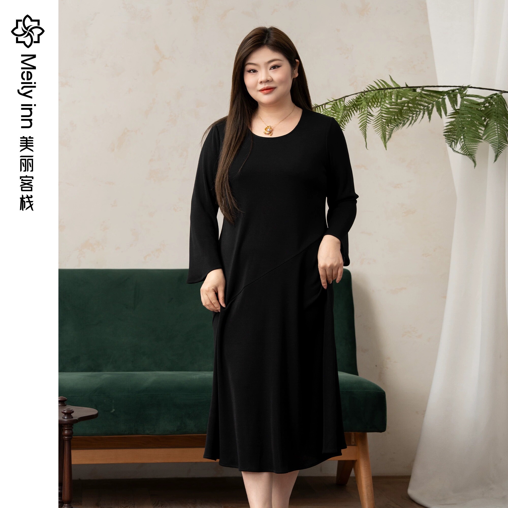 赫本连衣裙醋酸高端大码原