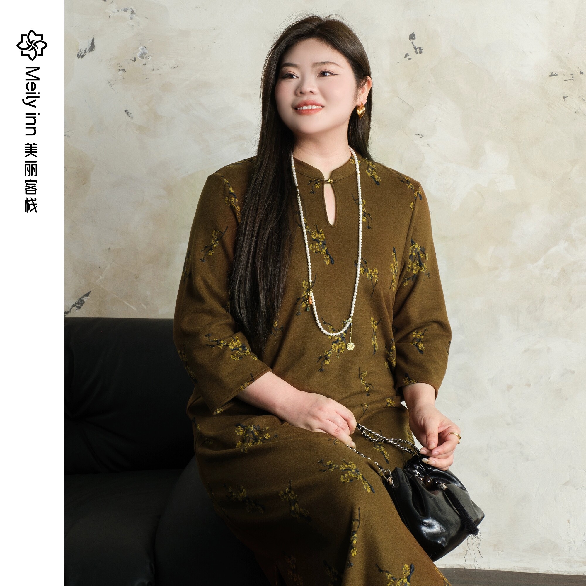 玉玲珑新款针织连衣裙