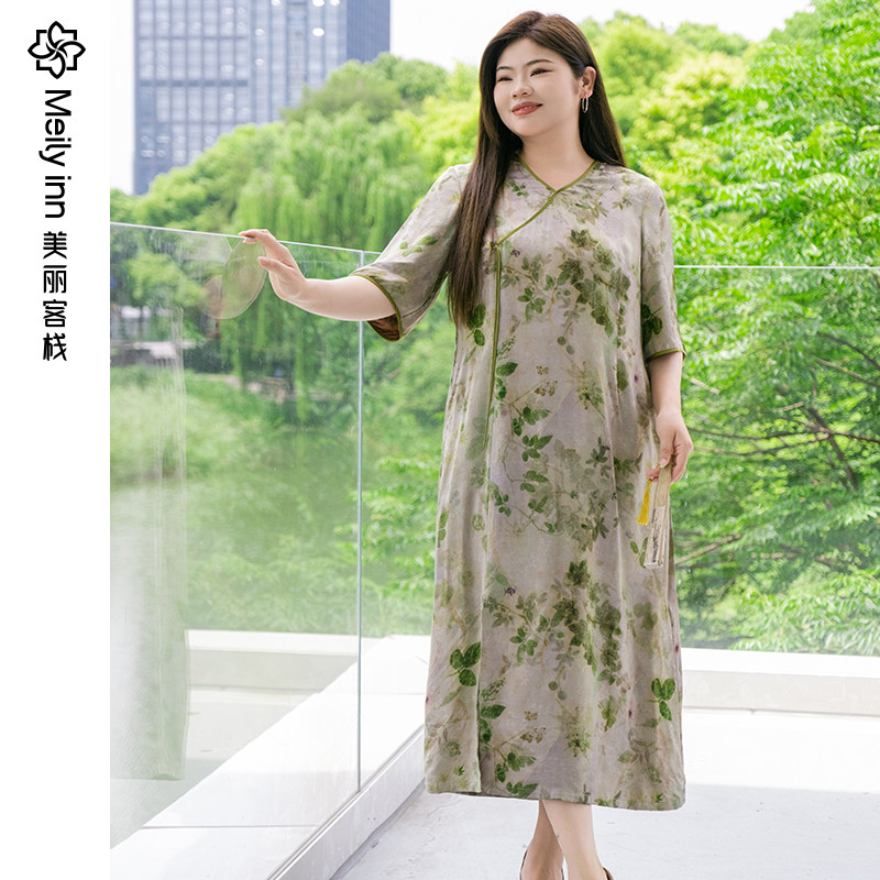 蔓蔓笙箫中国风客栈气质优雅旗袍女中式嫁衣新中式大码旗袍连衣裙