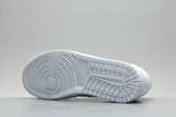 Niu Kuang Air Jordan 1 середина AJ1 Pure White All White Basketball Shoes 554724-130