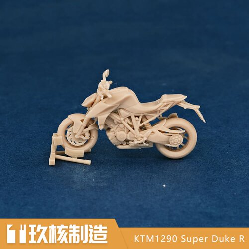 玖核制造 1/64KTM1290 Super Duke R摩托超级公爵白模机车