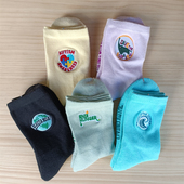 全店39元 保暖刺绣少女ins潮 新品 包邮 脚底毛圈加厚毛巾底袜子冬季