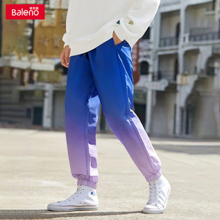 运动裤 班尼路男士 宽松休闲裤 秋季 子青年束脚裤 潮流渐变裤 包邮