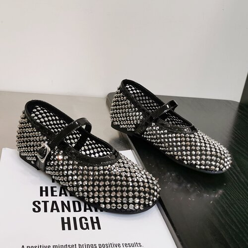 气质满钻玛丽珍鞋女 2026 夏季新款 4cm 隐形增高日常百搭女鞋