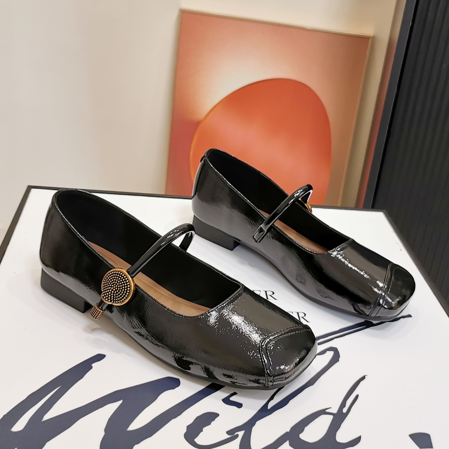 一字带浅口单鞋复古高级感玛丽珍