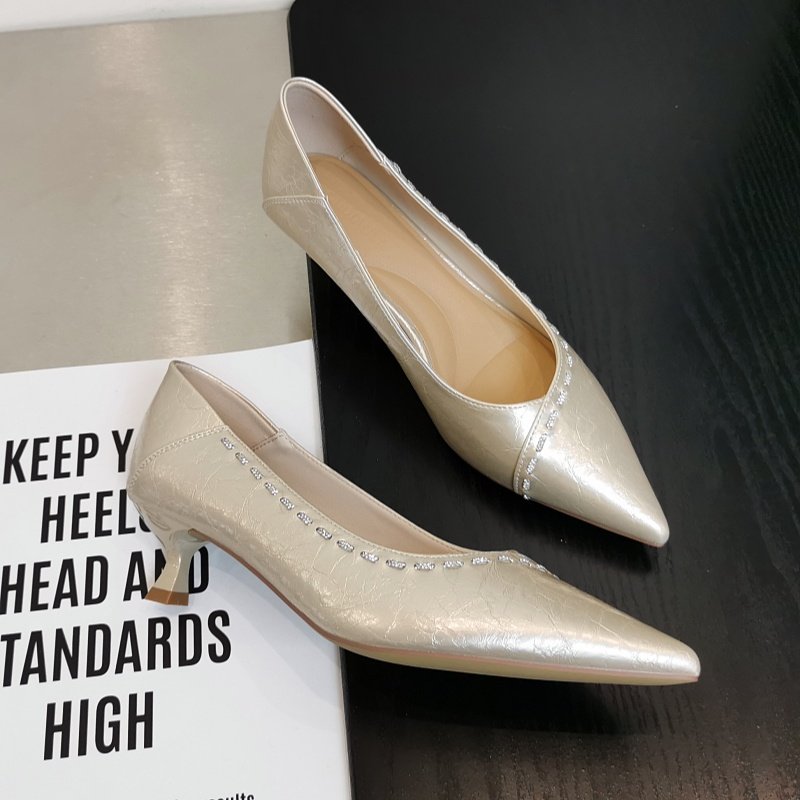 法式尖头细跟单鞋女2026新款高级感不累脚宴会配礼服一脚蹬高跟鞋,女鞋,浅口单鞋,淘宝优惠券,粉丝福利购,淘宝优惠卷