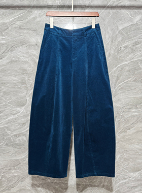 深圳南油神裤灯芯绒弯刀裤25秋新款百搭阔腿裤香纯色蕉裤加厚休闲