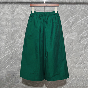 深圳南油原创设计洋气哪吒裤匹马棉松紧腰宽松纯色阔腿裤腔调女装