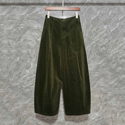 【品质老钱】灯芯绒直筒阔腿裤女