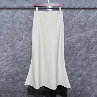 深圳南油高级感加绒高腰鱼尾裙丝绒半裙女秋冬款长款到脚裸半身裙