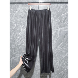 女 显瘦休闲长裤 2025秋冬韩国绒空气裤 百搭显瘦进口细腻丝绒阔腿裤