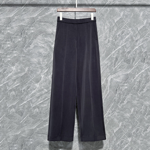 深圳南油笔直西装裤休闲直筒裤2025秋高腰垂坠感高个子加长直筒裤