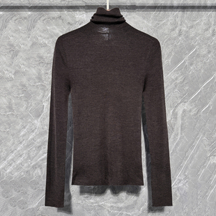 秋冬内搭针织打底衫弹力贴身毛衣高领扬子纱精纺100%羊毛衫女修身