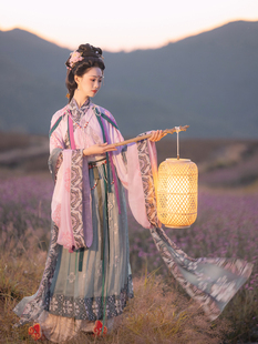 神仙图 嫦娥奔月国画复原 仕女图仿妆汉服仙气女装春夏款