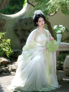 春晓丨华姿仪赏2024年春夏新品宋制汉服女装素色小清新印花大袖衫