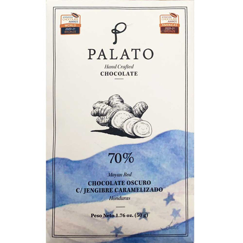 南美洪都拉斯进口零食品palato70%可可橙皮咖啡豆黑巧克力排块50g