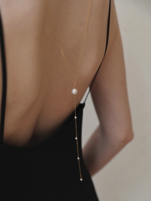 包金复古新娘长项链设计手工定制