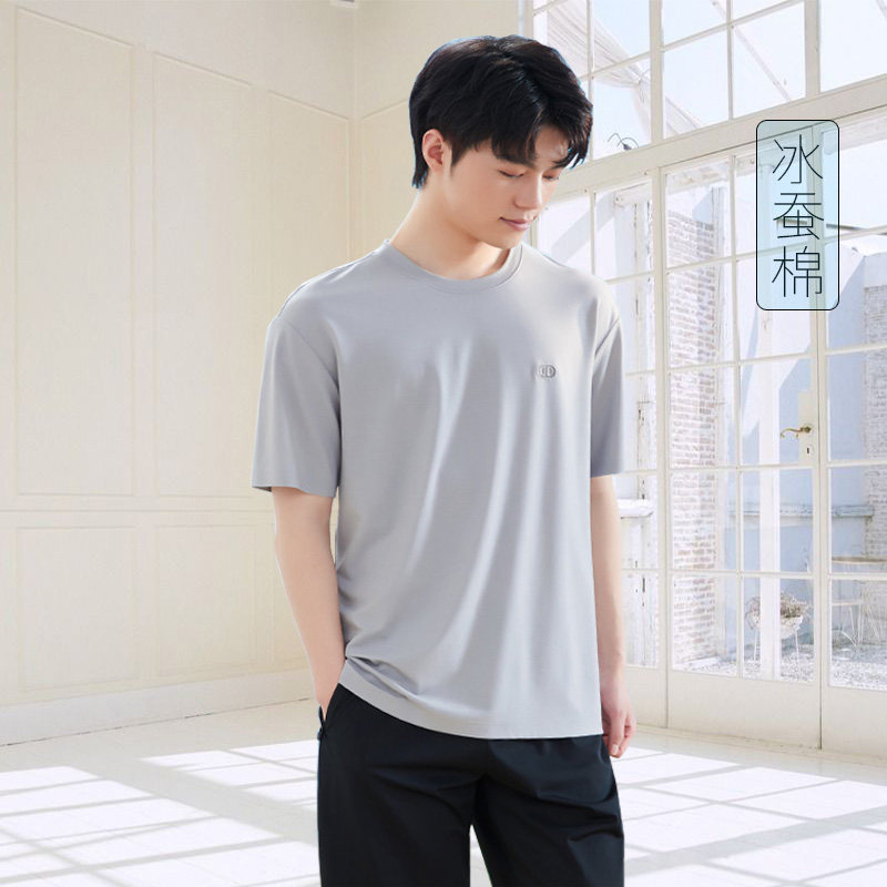 男女款短袖t恤桑蚕丝棉休闲上衣