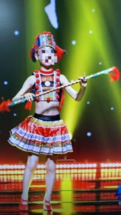 第十三届小荷风采花间舞舞蹈服花棍瑶情比赛服定制幼儿舞蹈表演