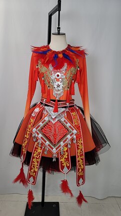 演出服定制剧目服丹凤朝阳表演服独舞群舞艺考舞台定制大赛演出服