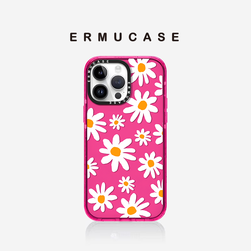 ERMUCASE二木青山原创设计《清新雏菊》适用于苹果iPhone16ProMax/15Pro/14ProMax/13Pro彩色手机壳防摔ins风