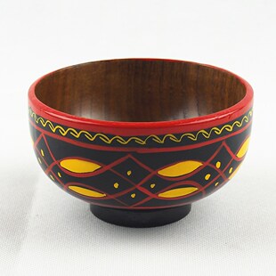 四川西昌凉山彝族漆器小木碗工艺品摆件饰品传统手工制作文玩